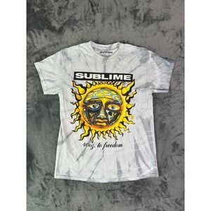 Sublime Tie Dye Band T-Shirt Medium 40oz to Freedom Sun Face Graphic Reggae Punk